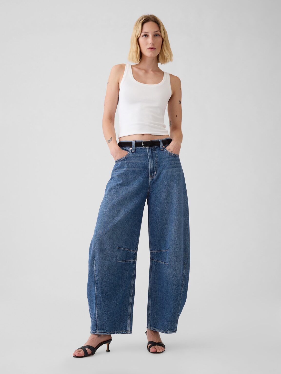 GAP Wide jeans Mid Rise Horseshoe - Women's