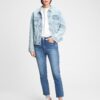 GAP Women's blue jeans high rise cigarette jeans with secret smoothing pockets with W