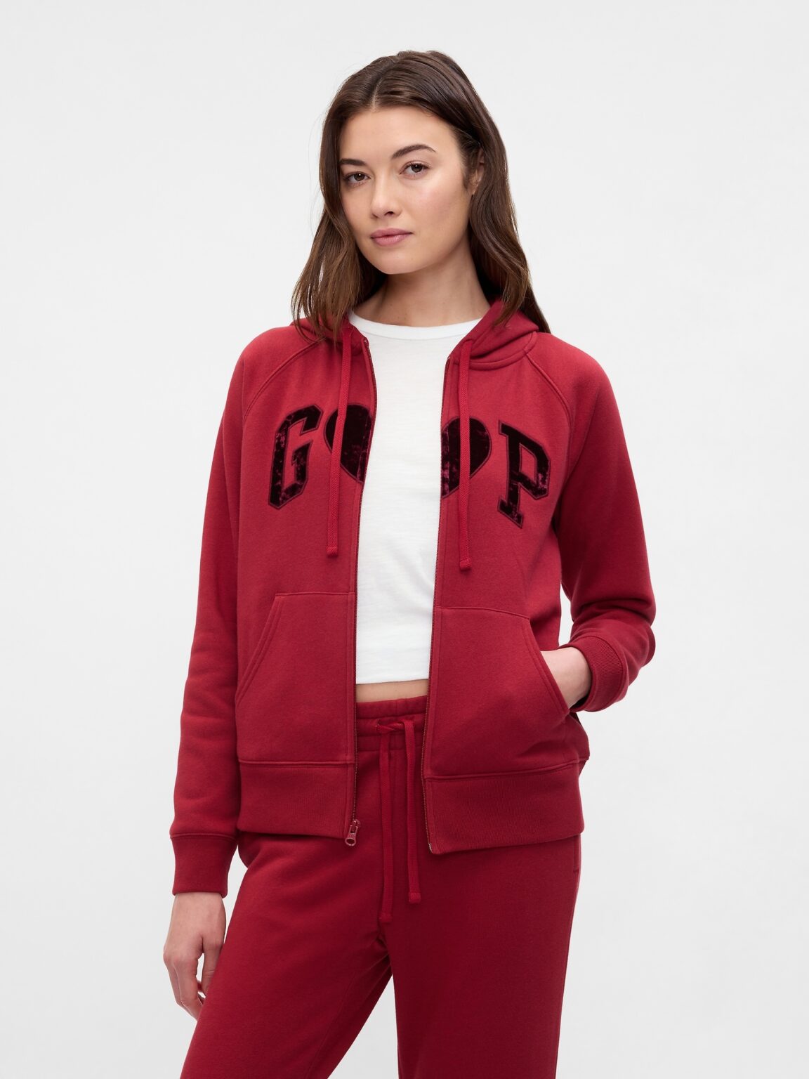GAP Zip-up hoodie with logo - Women's