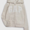GAP gyermek pulóver logo Zip Kapucnis pulóver a gyapjú
