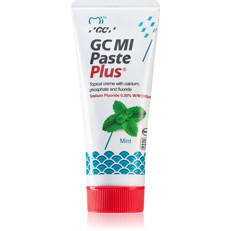 GC MI Paste Plus ásványfeltöltő védőkrém az érzékeny fogakra fluoriddal íz Mint 35 ml-Eredeti