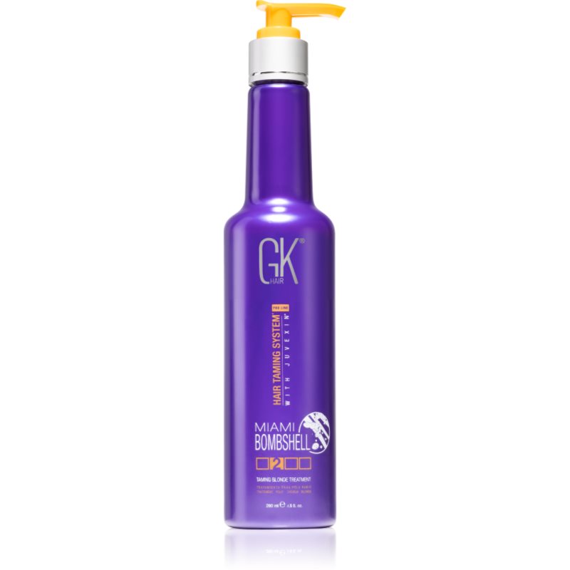 GK Hair Miami Bombshell Taming Blonde Treatment keratinos maszk a szőke és melírozott hajra 280 ml-Ár