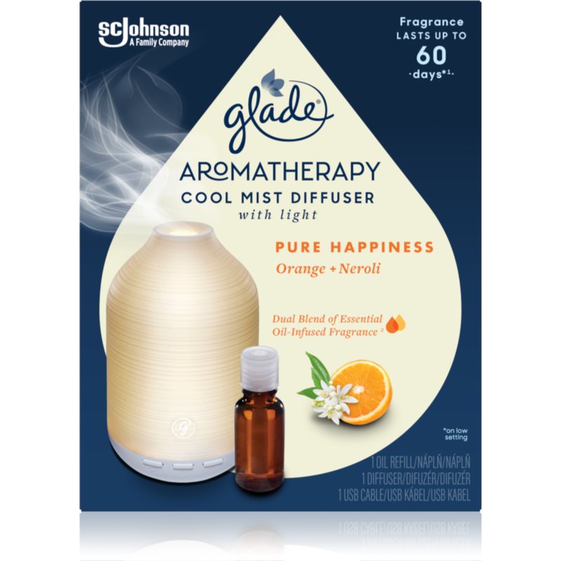 GLADE Aromatherapy Pure Happiness Aroma diffúzor töltettel Orange + Neroli 17