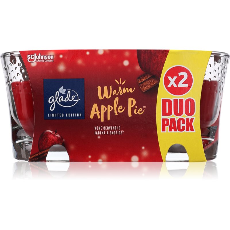 GLADE Warm Apple Pie illatgyertya dupla csomagolás 2x112 g