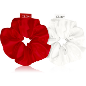GLOV Satin Scrunchies M hajgumik Red/Beige 2 db
