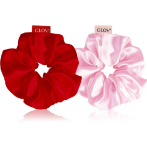 GLOV Satin Scrunchies M hajgumik Red/Pink 2 db