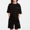 GRIMELANGE Bogota Boy's Embroidered Crew Neck Black Tracksuit Se