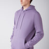GRIMELANGE Jorge Men's Soft Hooded Organic Cotton Kangaroo Pocket Regular Purple Sweatshirt