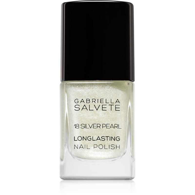 Gabriella Salvete Longlasting Enamel hosszantartó körömlakk csillámporral árnyalat 18 Silver Pearl 11 ml-Ár