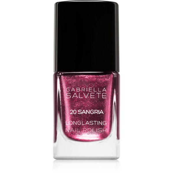 Gabriella Salvete Longlasting Enamel hosszantartó körömlakk csillámporral árnyalat 20 Sangria 11 ml-Ár