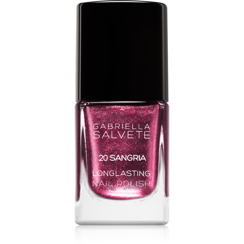 Gabriella Salvete Longlasting Enamel hosszantartó körömlakk csillámporral árnyalat 20 Sangria 11 ml-Ár