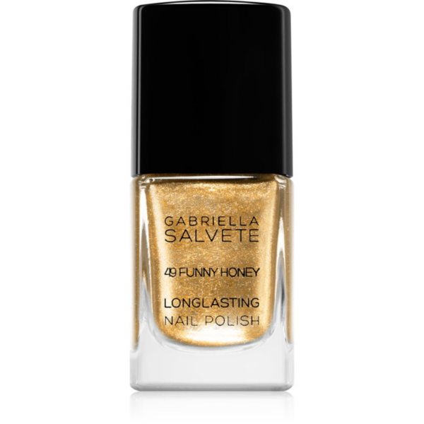 Gabriella Salvete Longlasting Enamel hosszantartó körömlakk csillámporral árnyalat 49 Funny Honey 11 ml-Ár