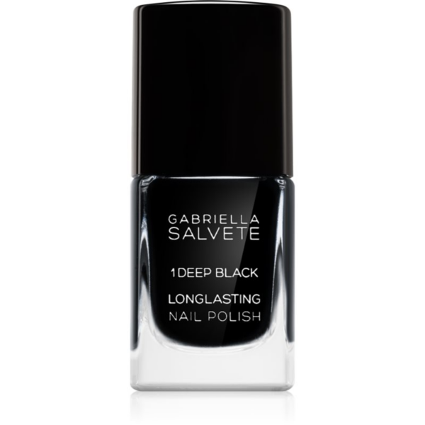 Gabriella Salvete Longlasting Enamel hosszantartó körömlakk magasfényű árnyalat 01 Deep Black 11 ml-Ár