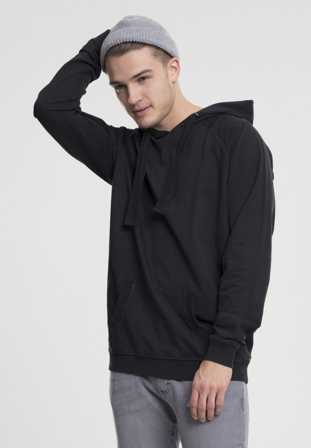 Garment washed by Terry Hoody dark grey