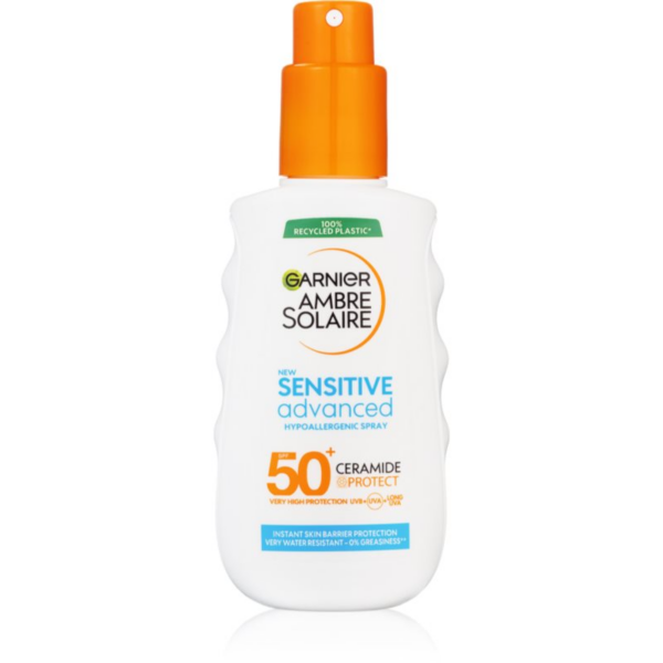 Garnier Ambre Solaire Sensitive Advanced napozó spray az érzékeny bőrre SPF 50+ 150 ml-Ár