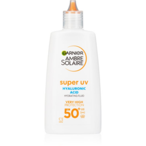 Garnier Ambre Solaire Super UV Hyaluronic Acid gyengéd védő folyadék hidratáló hatással SPF 50+ 40 ml-Ár