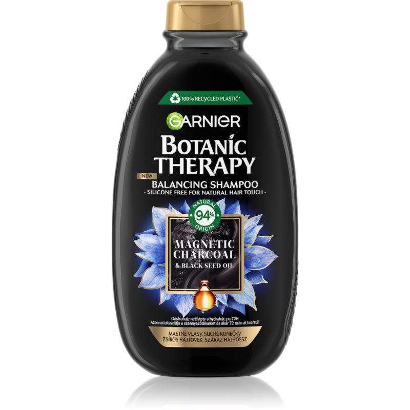 Garnier Botanic Therapy Magnetic Charcoal sampon zsíros fejbőrre és száraz hajvégekre 250 ml-Ár