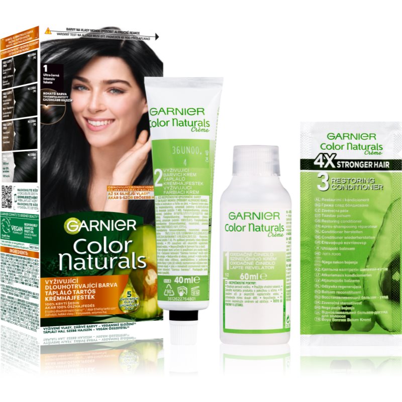 Garnier Color Naturals Creme hajfesték árnyalat 1 Ultra Black 1 db-Ár