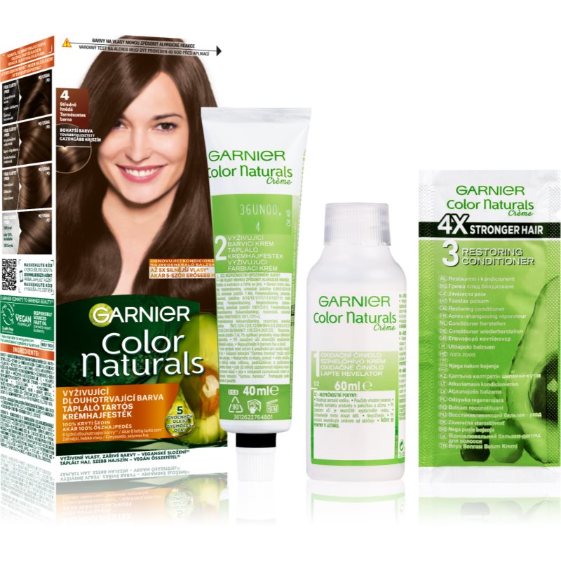 Garnier Color Naturals Creme hajfesték árnyalat 4 Natural Brown 1 db-Eredeti