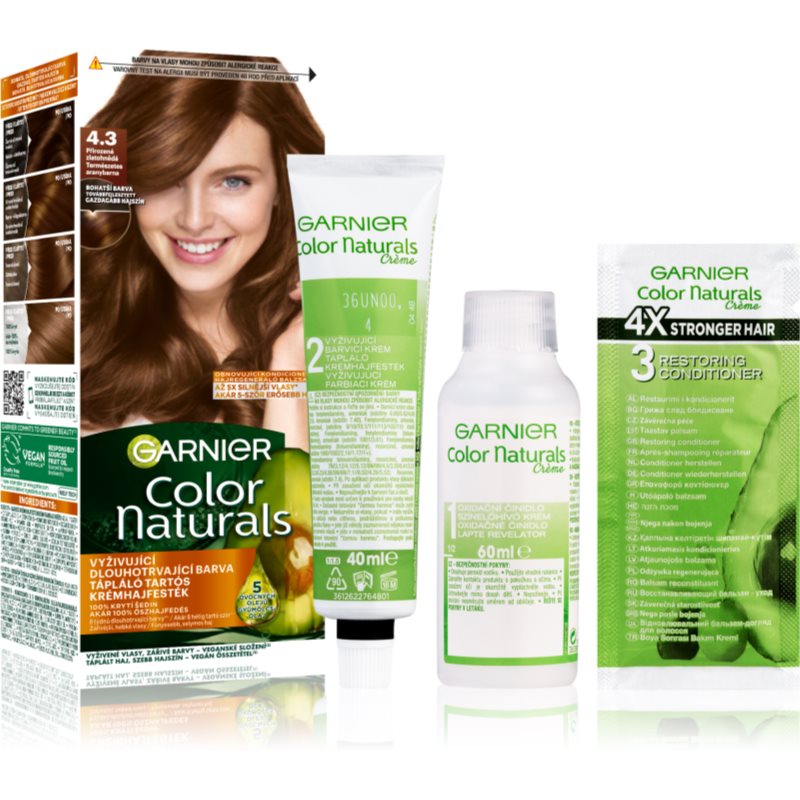 Garnier Color Naturals Creme hajfesték árnyalat 4.3 Natural Golden Brown 1 db-Ár