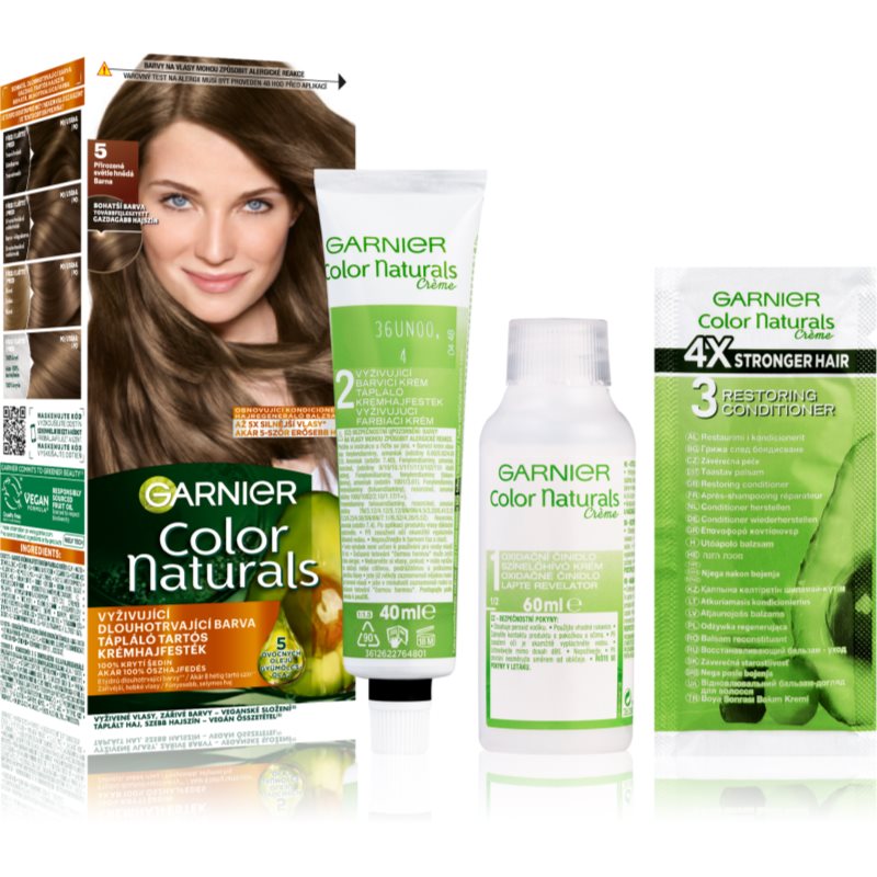 Garnier Color Naturals Creme hajfesték árnyalat 5 Natural Light Brown 1 db-Ár
