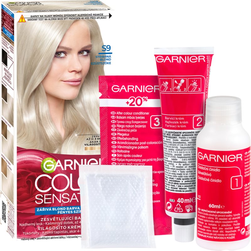 Garnier Color Sensation The Vivids hajfesték árnyalat S9 Silver Diamond Blond 1 ml-Eredeti