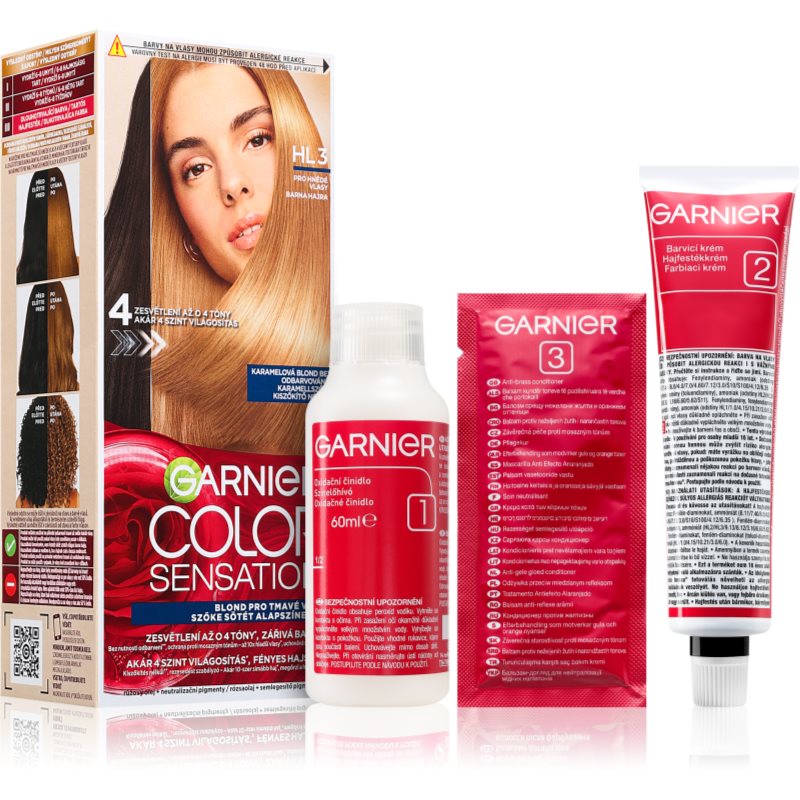 Garnier Color Sensation hajfesték a haj élénkítésére árnyalat HL3 Brown Hair 1 db-ár