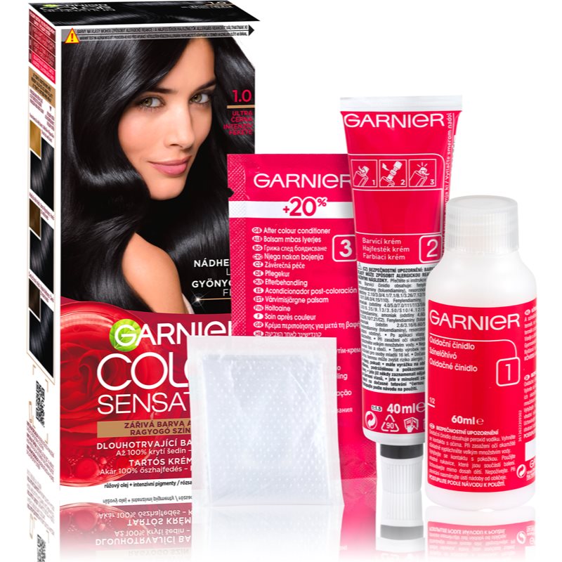 Garnier Color Sensation hajfesték árnyalat 1.0 Onyx Black 1 db-Eredeti