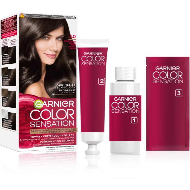Garnier Color Sensation hajfesték árnyalat 3.0 Prestiżowy Ciemny Brąz 1 db-ár