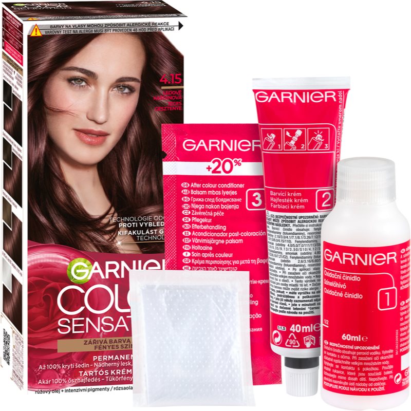 Garnier Color Sensation hajfesték árnyalat 4.15 Icy Chestnut 1 db