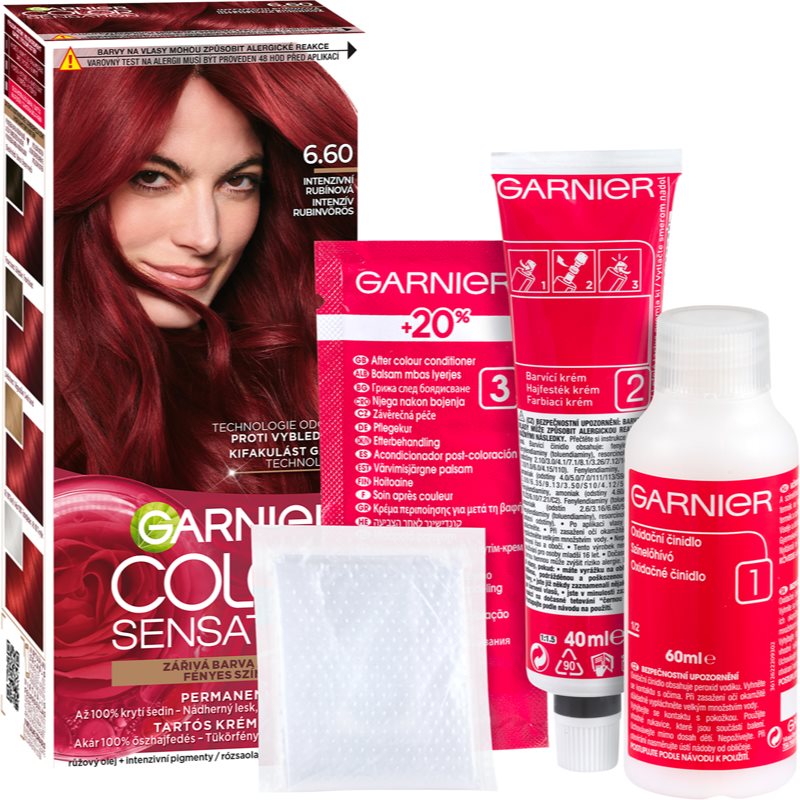 Garnier Color Sensation hajfesték árnyalat 6.60 Intense Ruby 1 db-Eredeti