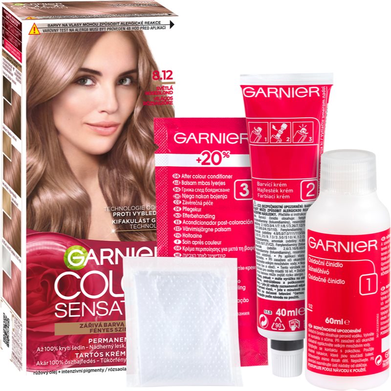 Garnier Color Sensation hajfesték árnyalat 8.12 Light Roseblonde-Eredeti