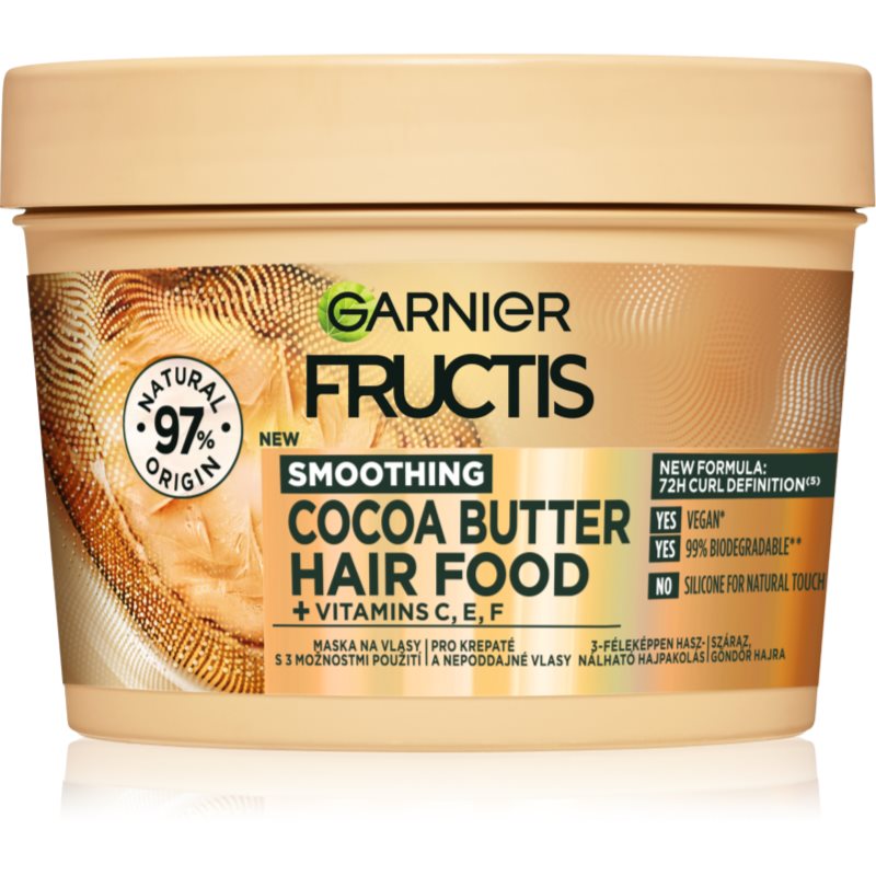 Garnier Fructis Cocoa Butter Hair Food tápláló hajmaszk kakaóvajjal 390 ml-Ár