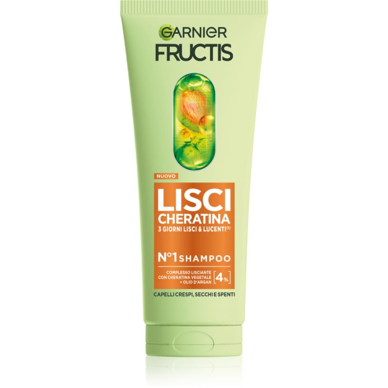 Garnier Fructis Lisci Cheratina tápláló sampon a fénylő és selymes hajért 200 ml-ár