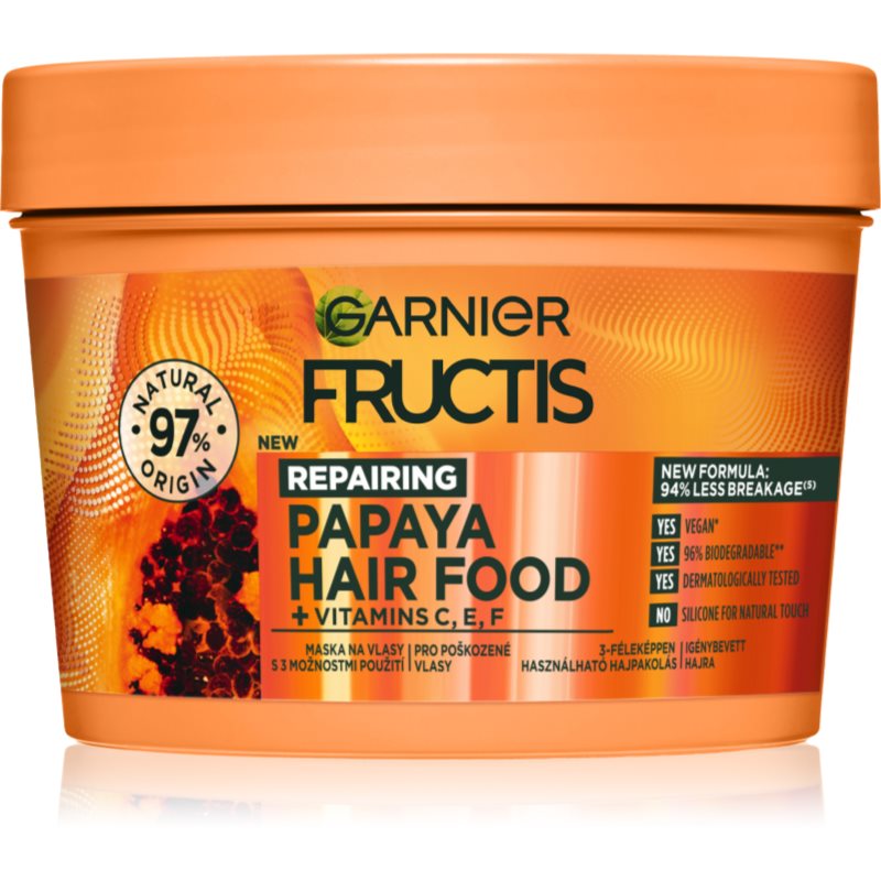 Garnier Fructis Papaya Hair Food hajpakolás töredezett