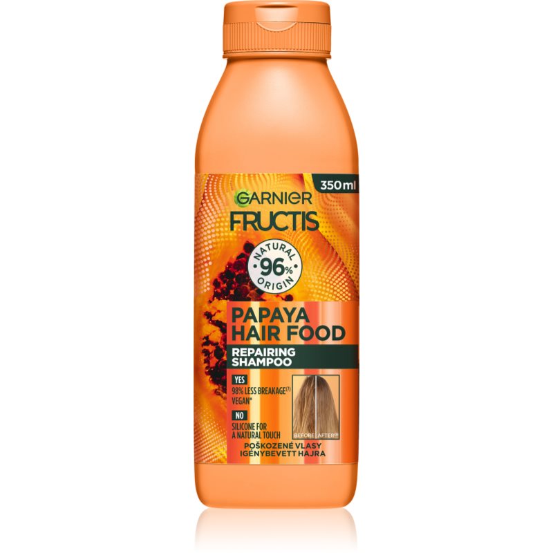 Garnier Fructis Papaya Hair Food regeneráló sampon a károsult hajra 350 ml-Ár