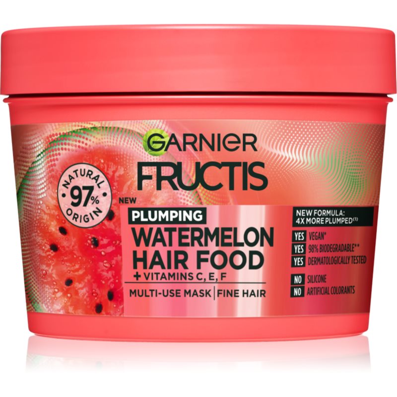 Garnier Fructis Watermelon Hair Food maszk finom és lesimuló hajra 390 ml-Ár