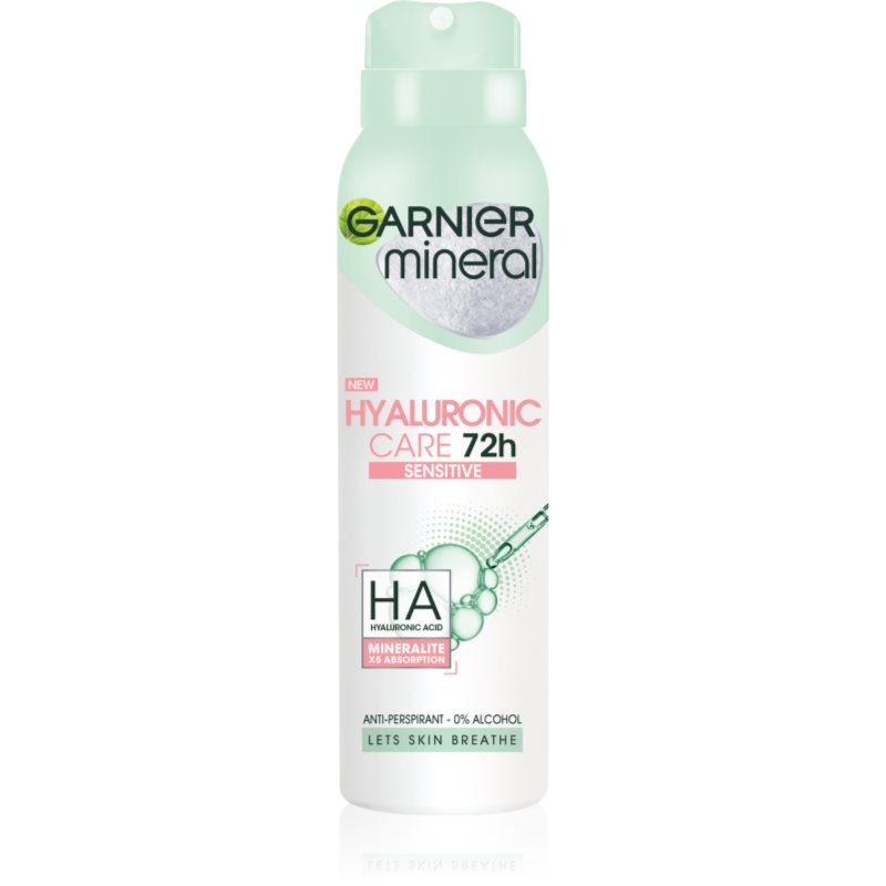 Garnier Mineral Hyaluronic Care izzadásgátló spray az érzékeny bőrre 150 ml-Ár