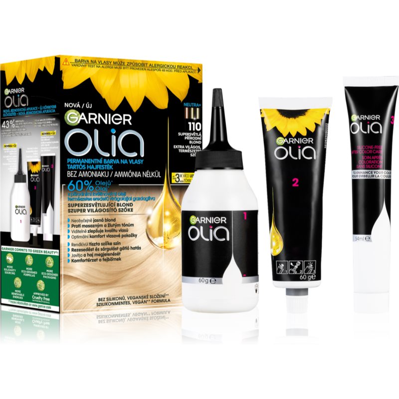 Garnier Olia Big Kit tartós hajfesték árnyalat 110 Super Light Natural Blonde 1 db-Ár