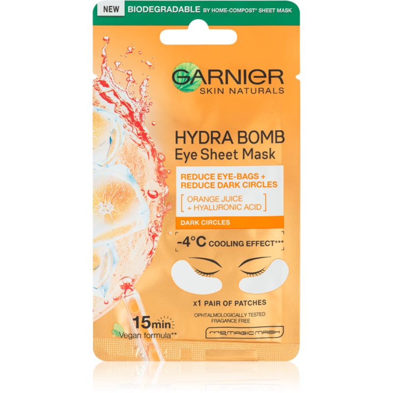 Garnier Skin Naturals Moisture+ Fresh Look energizáló textilmaszk szemkörnyékre 6 g-Eredeti