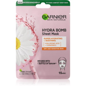 Garnier Skin Naturals Moisture+Comfort szuper hidratáló és nyugtató szövet arcmaszk száraz és érzékeny bőrre 28 g-Eredeti