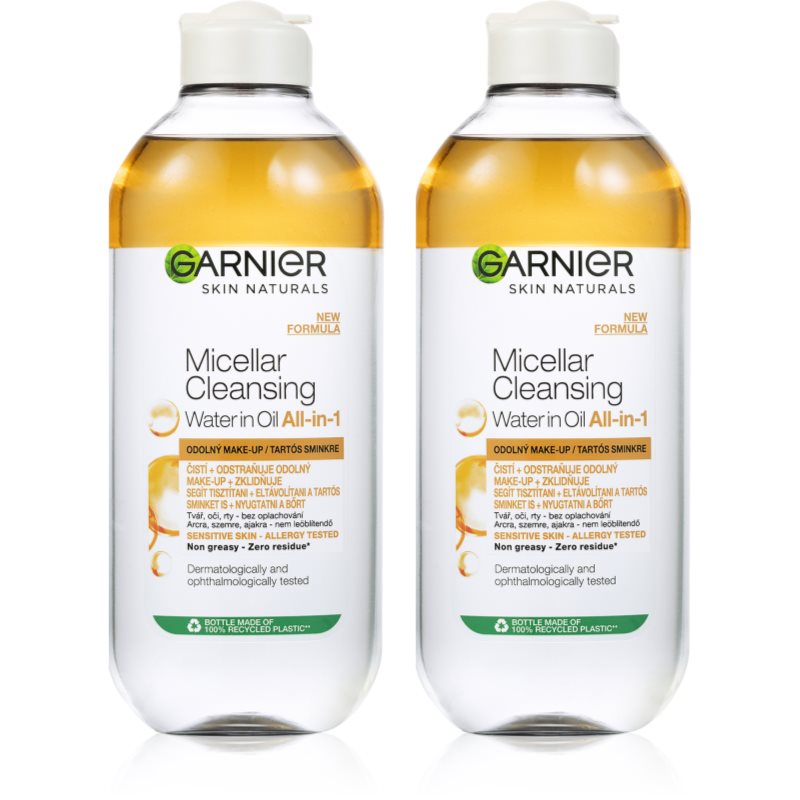Garnier Skin Naturals kétfázisú micellás víz 3 az 1-ben 2 x 400ml-ár