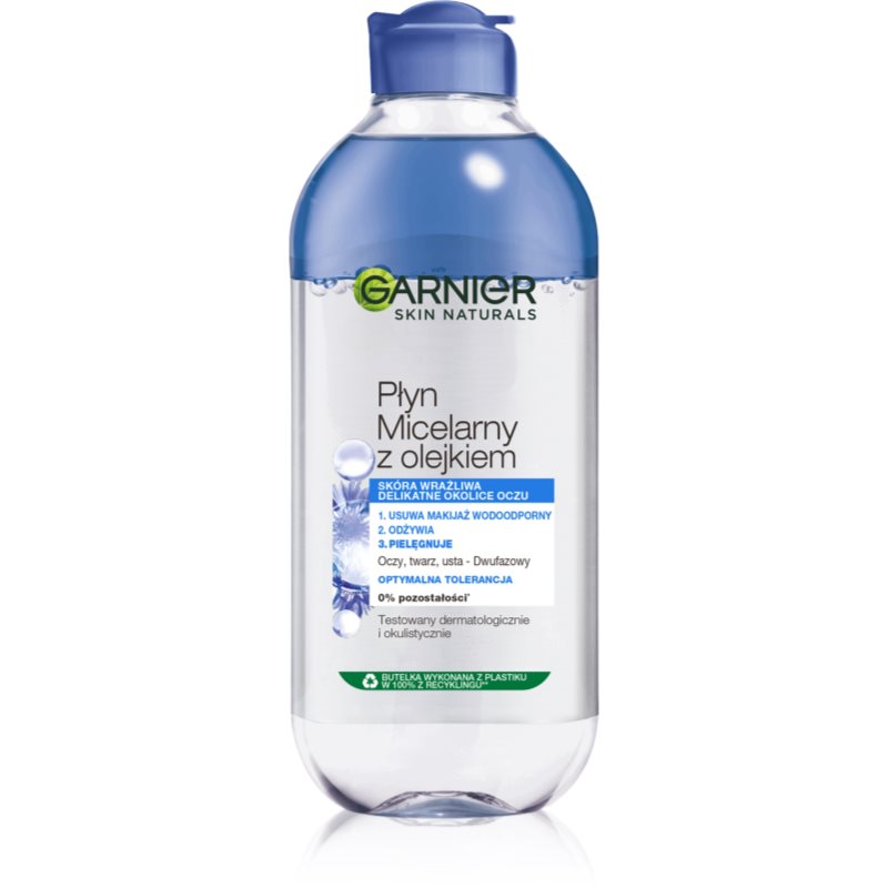 Garnier Skin Naturals tápláló micellás víz nagyon érzékeny szemre kontaktlencsével 400 ml-ár