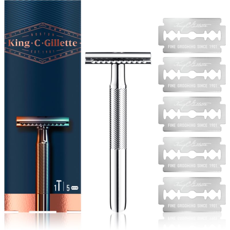 Gillette King C. Double Edge borotva + cserepenge 5 db-Ár