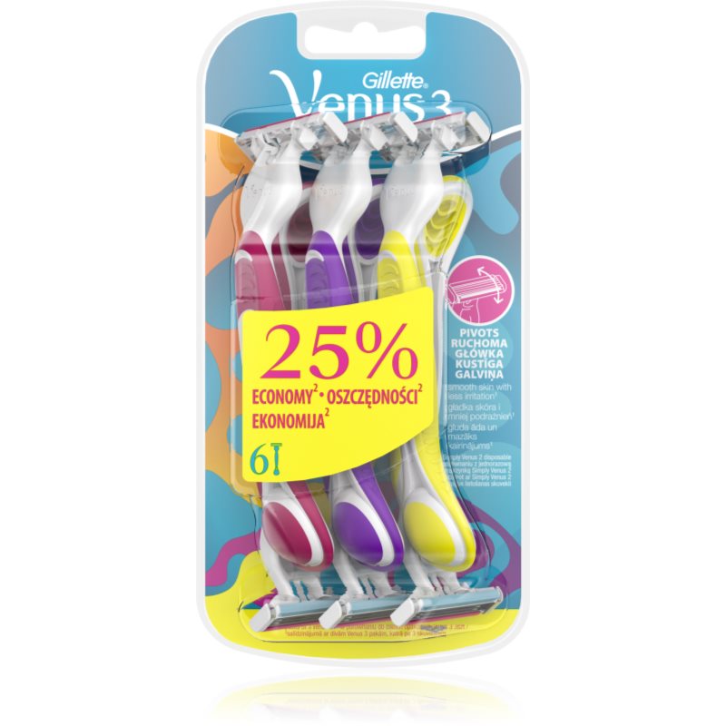 Gillette Venus 3 Plus eldobható borotvák 6 db-Eredeti