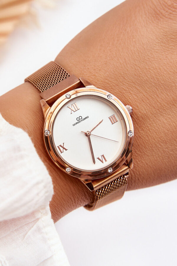 Giorgio&Dario vízálló mágneses óra Rose Gold