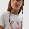 Girls' 4F Organic Cotton T-Shirt - White