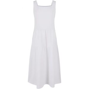 Girls' 7/8 Length Valance Summer Dress - White