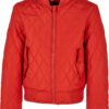 Girls' Diamond Quilt Nylon Jacket Huge Red