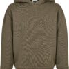 Girl's Organic Hooded Olive
